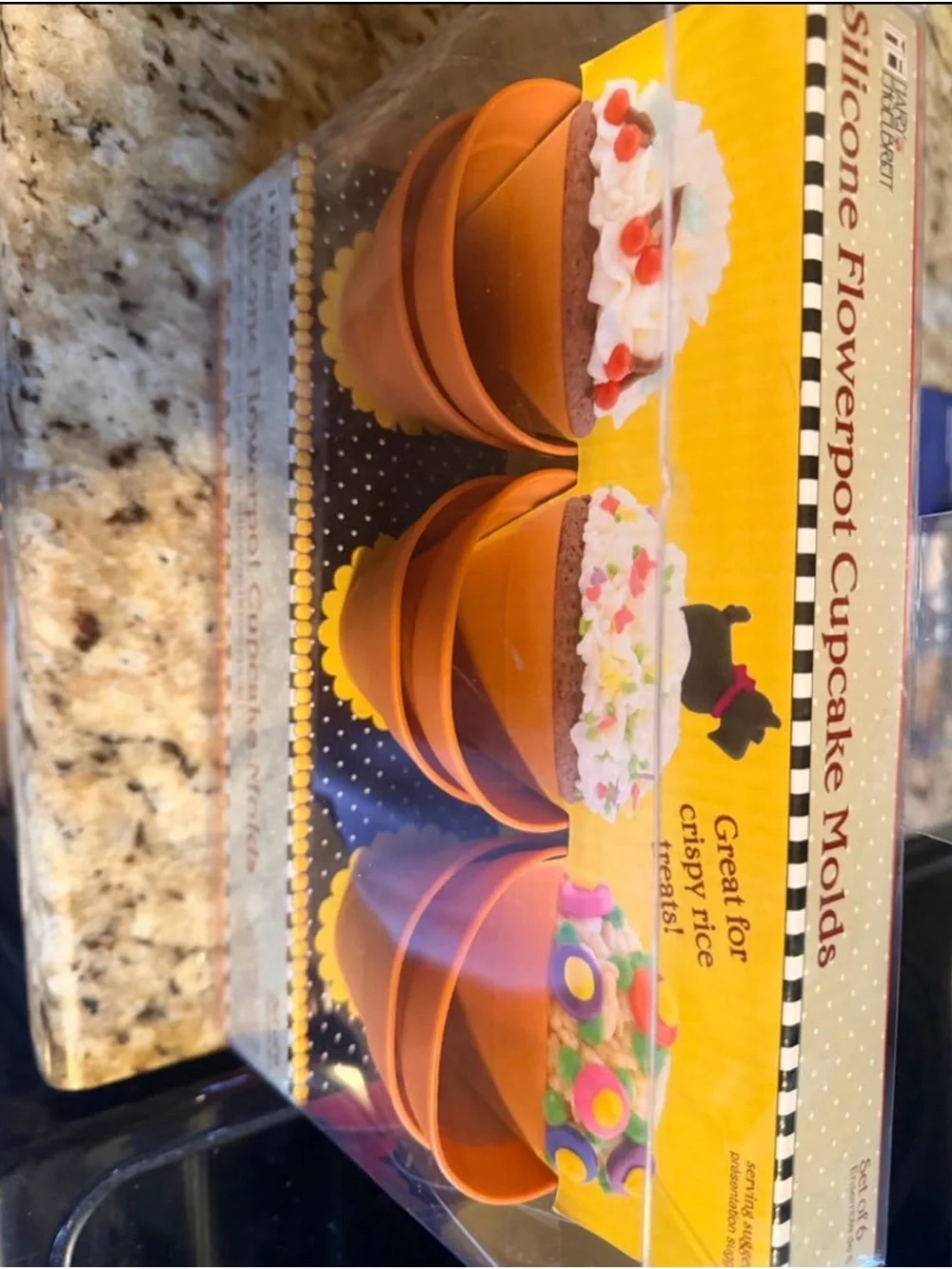 Mary Engelbreit Orange Silicone Flowerpot Cupcake Molds